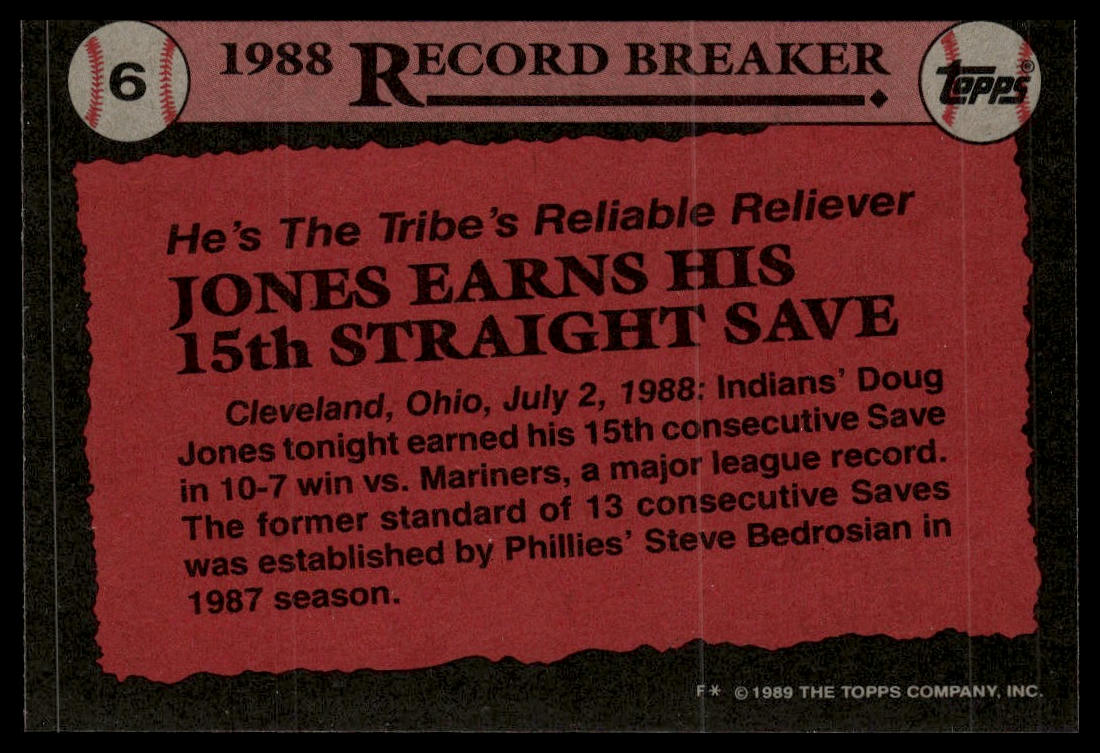 1989 Topps #6 Doug Jones