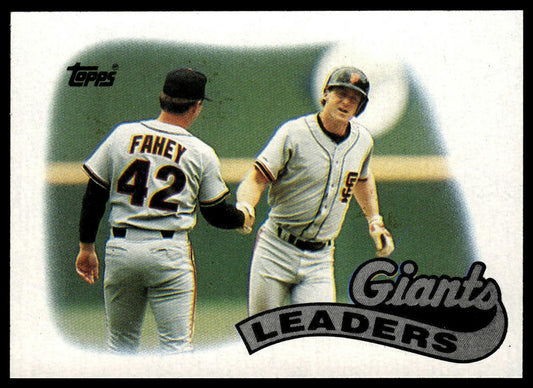1989 Topps #351 Giants Leaders