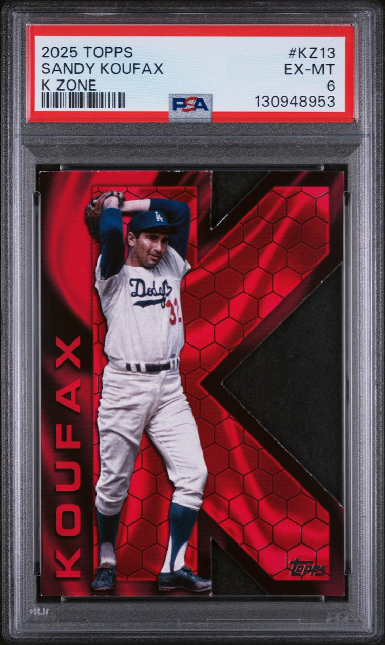 2025 Topps K Zone Sandy Koufax #KZ13 PSA 6 front