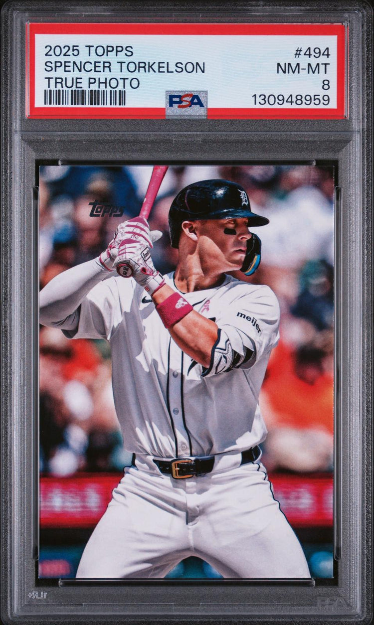 2025 Topps Spencer Torkelson #494 True Photo PSA 8 front