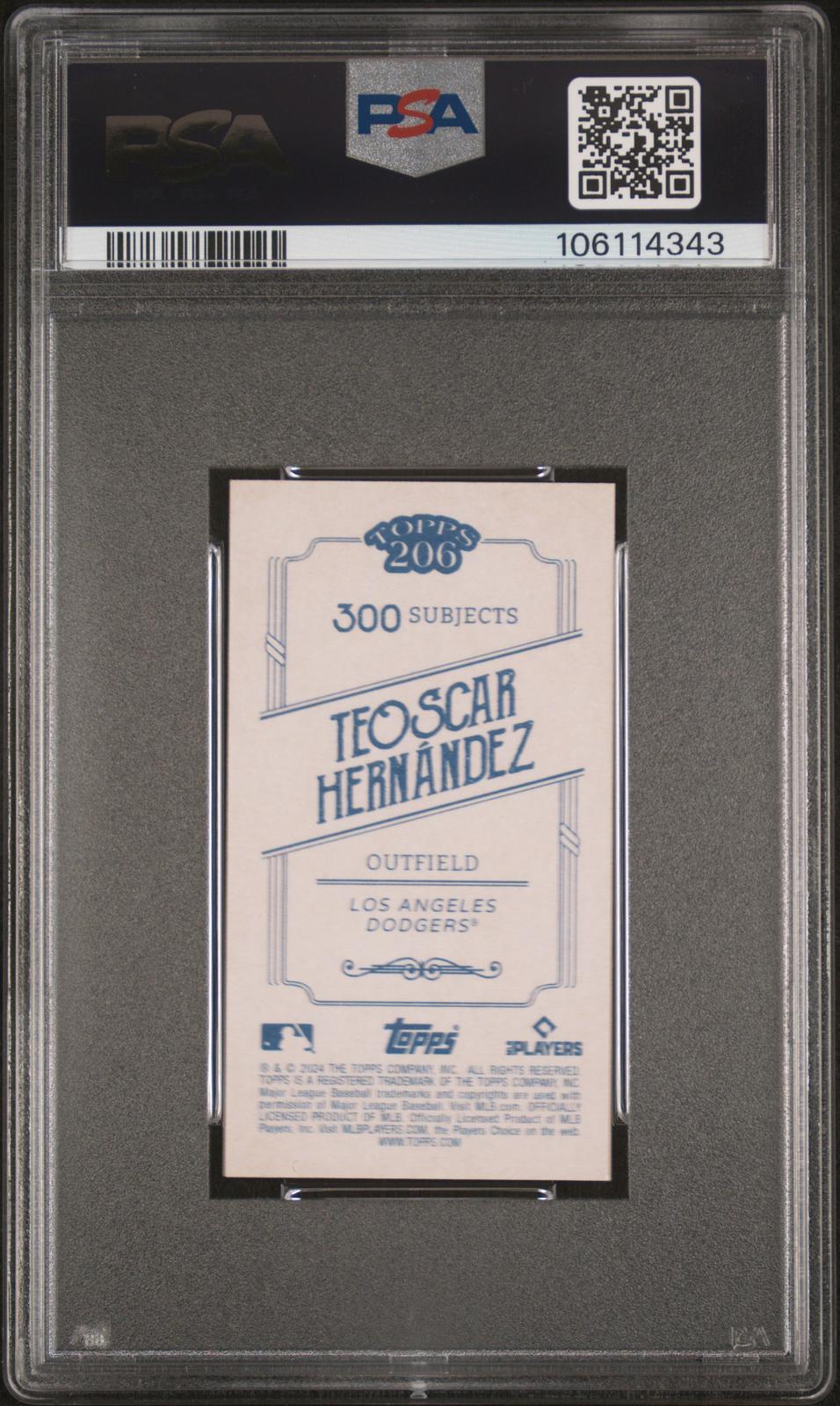 2024 Topps 206 Teoscar Hernandez PSA 10 back