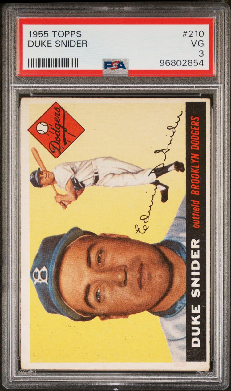 1955 Topps Duke Snider #210 PSA 3 front