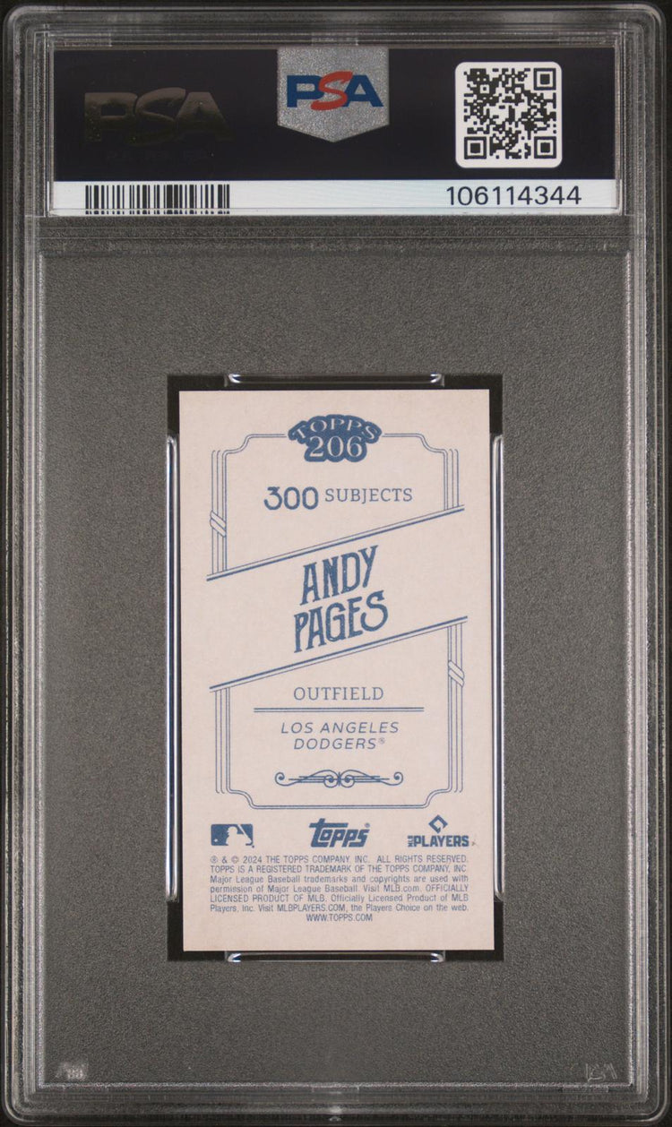 2024 Topps 206 Andy Pages PSA 10 back