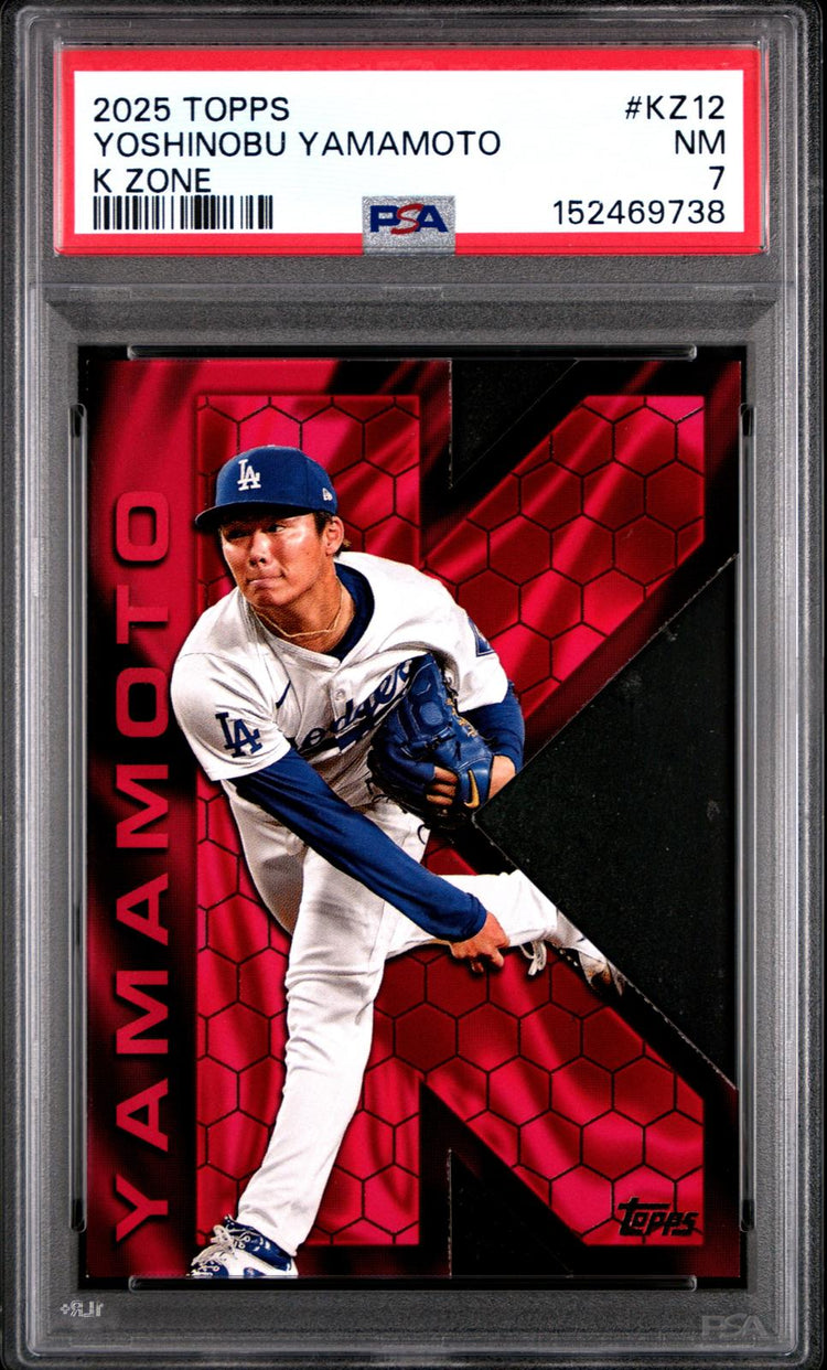 2025 Topps K Zone Yoshinobu Yamamoto #KZ12 PSA 7 front
