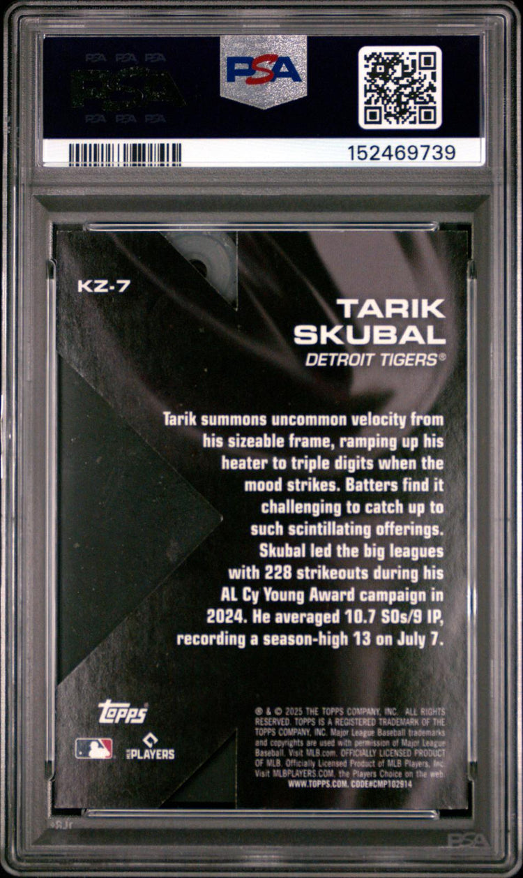 2025 Topps K Zone Tarik Skubal #KZ7 PSA 6 back
