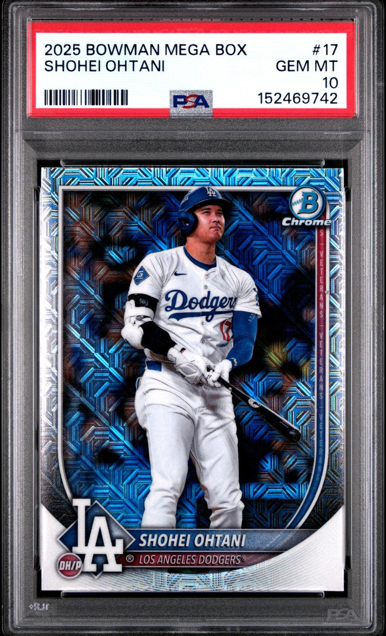 2025 Bowman Mega Box Chrome Shohei Ohtani #17 PSA 10 front