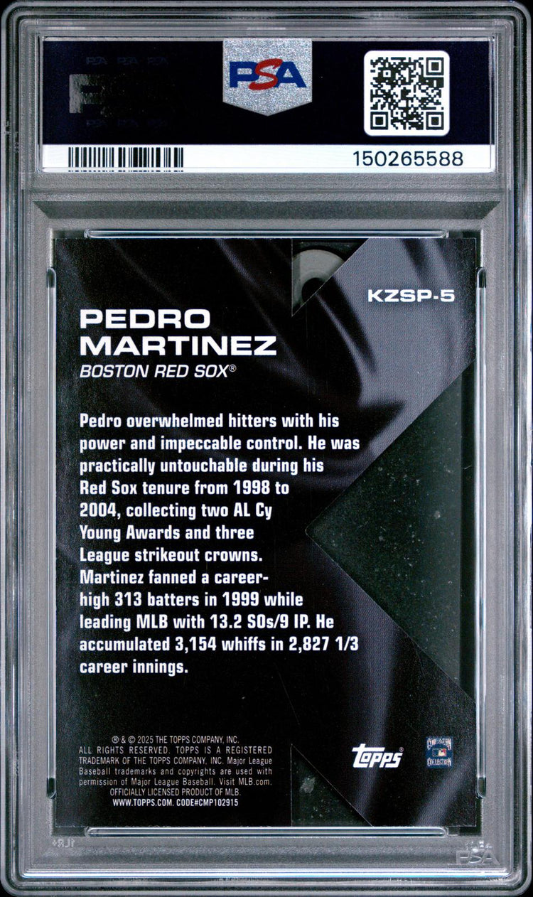 2025 Topps K Zone Pedro Martinez #KZSP5 K Zone Short Print Var PSA 6 back