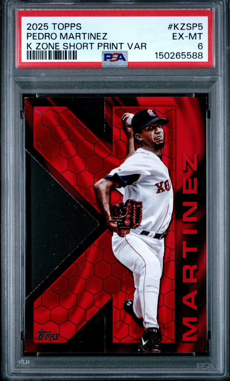 2025 Topps K Zone Pedro Martinez #KZSP5 K Zone Short Print Var PSA 6 front