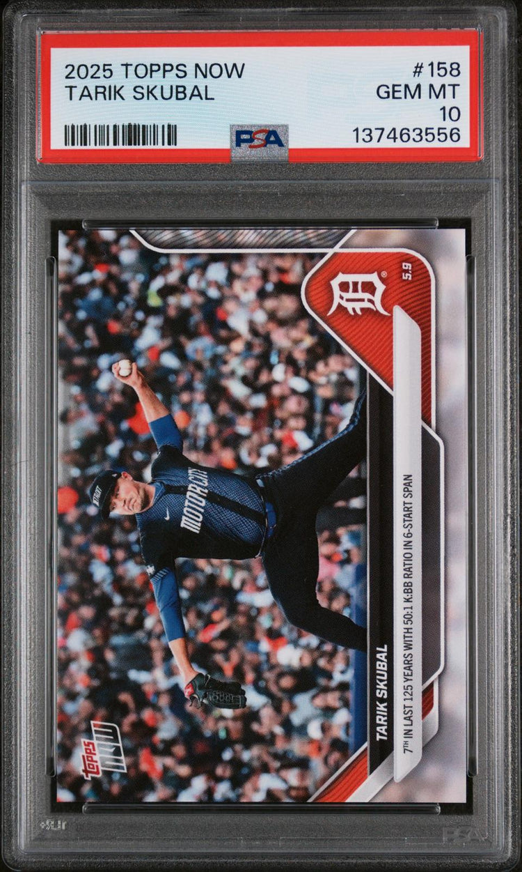 2025 Topps Now Tarik Skubal #158 PSA 10 front