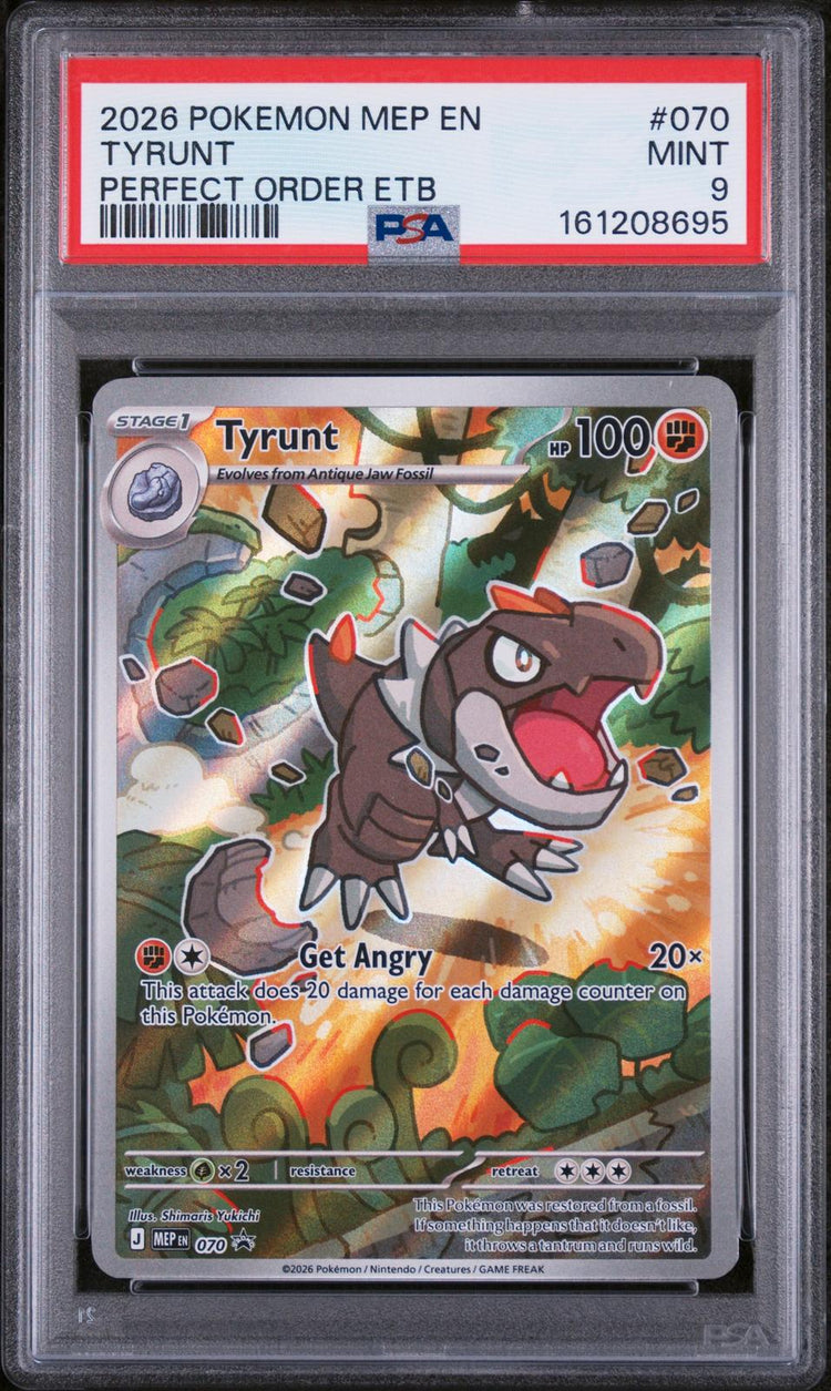 2026 ME Promo Tyrunt #070 Perfect Order ETB PSA 9 front