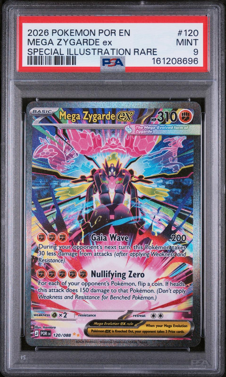 2026 Pokemon Perfect Order Mega Zygarde ex #120 Special Illustration Rare PSA 9 front