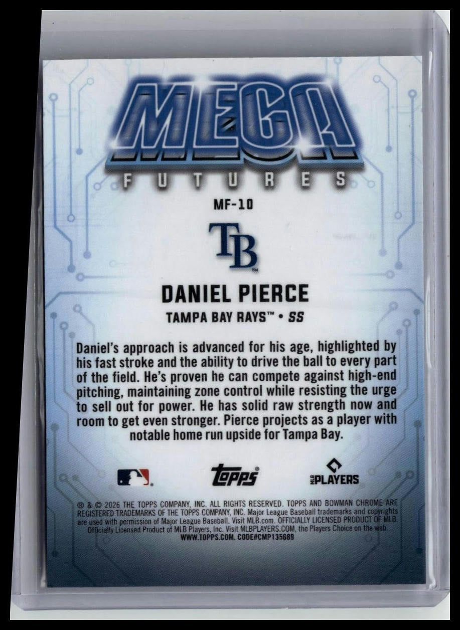 2026 Bowman #MF-10 Daniel Pierce Mega Futures back