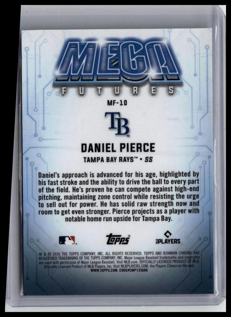2026 Bowman #MF-10 Daniel Pierce Mega Futures back