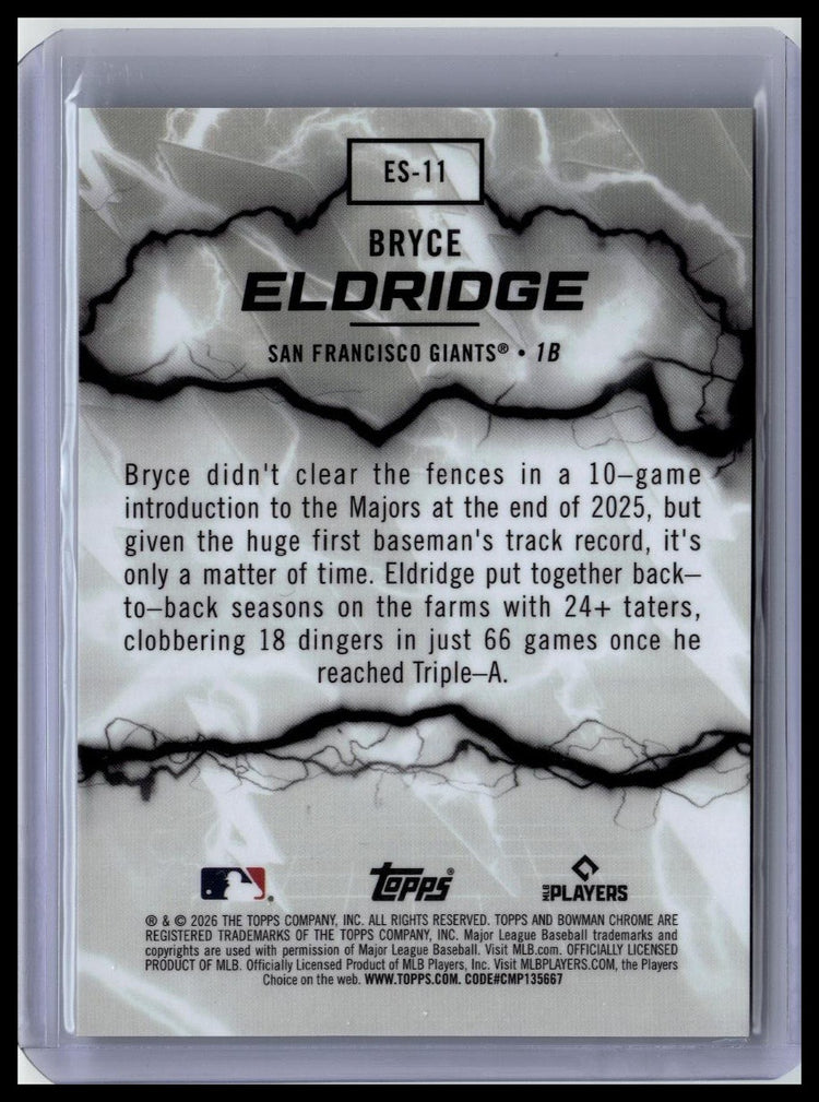 2026 Bowman #ES-11 Bryce Eldridge Burgundy Refractor #/275 back
