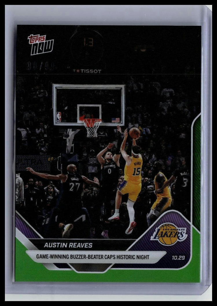 2025-26 Topps Now #37 Austin Reaves Green Foil #/99 front