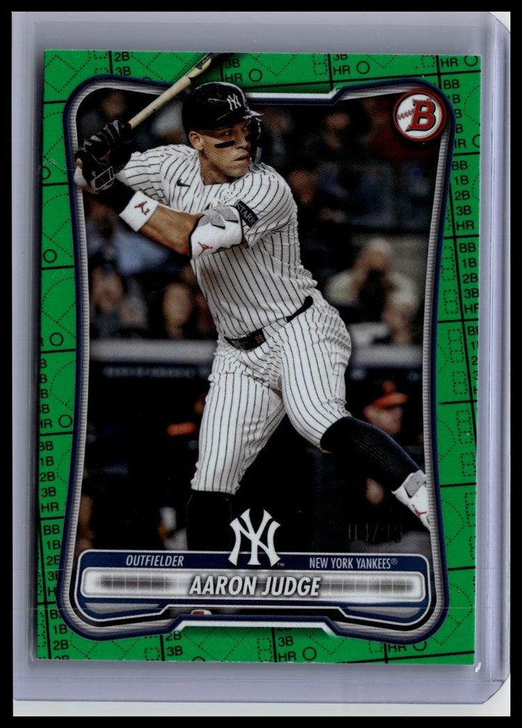 2026 Bowman #1 Aaron Judge Green Pattern #/99 front