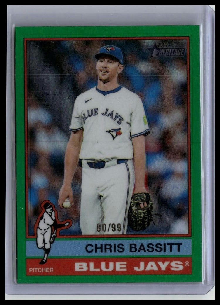 2025 Topps Heritage #476 Chris Bassitt Green Border /99